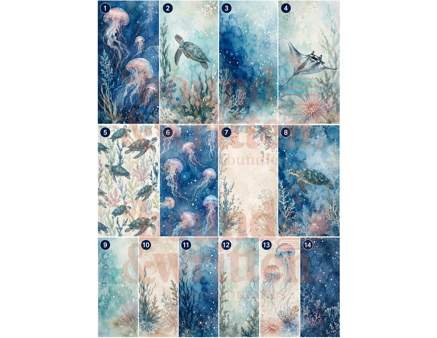 Whispering Tides Themed Paper Pack