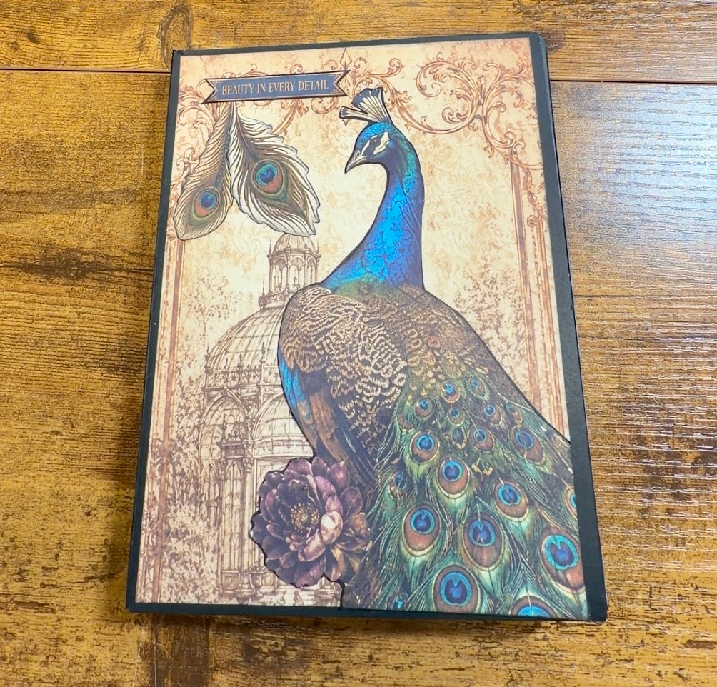 Peacock Plumes Handmade Folio