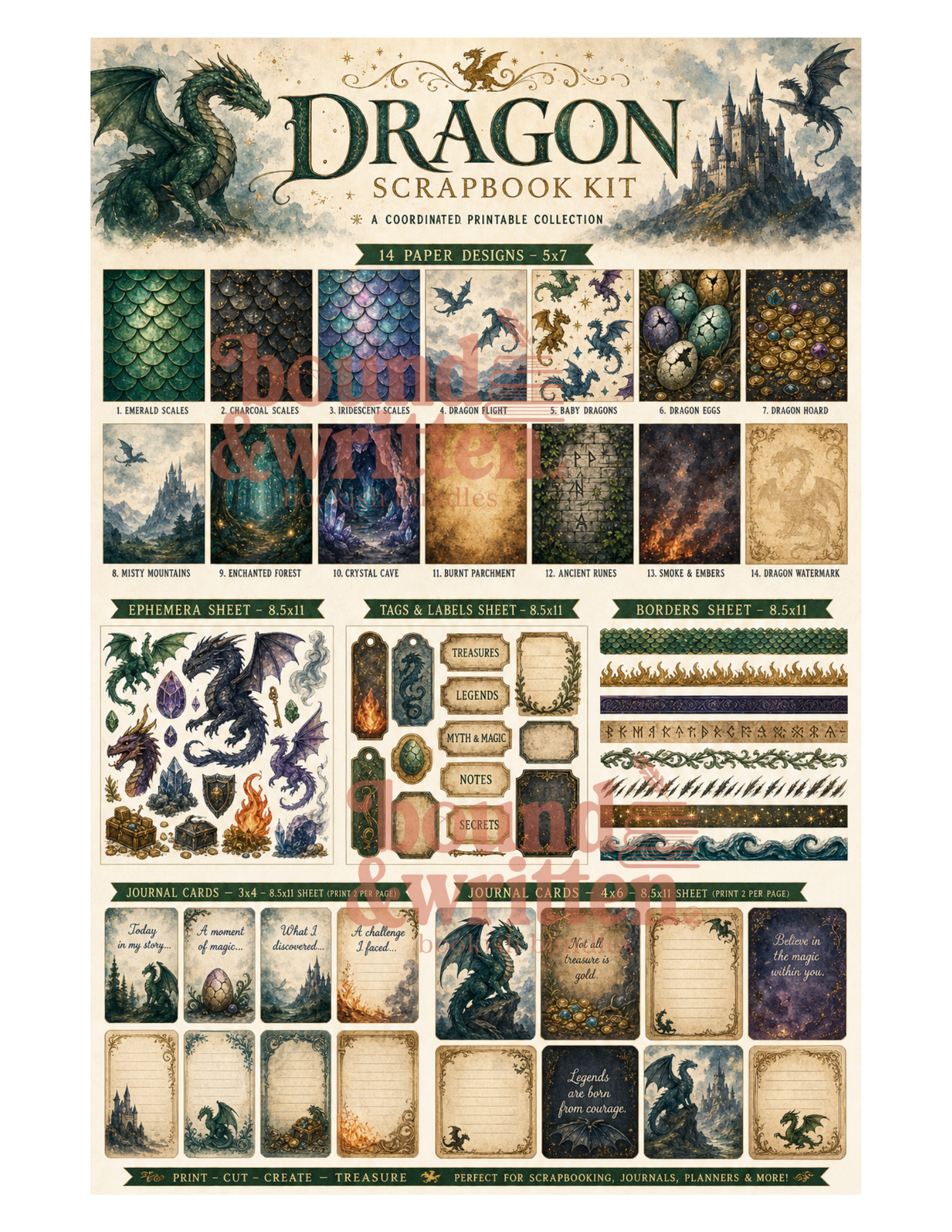 Dragon Themed Paper Pack