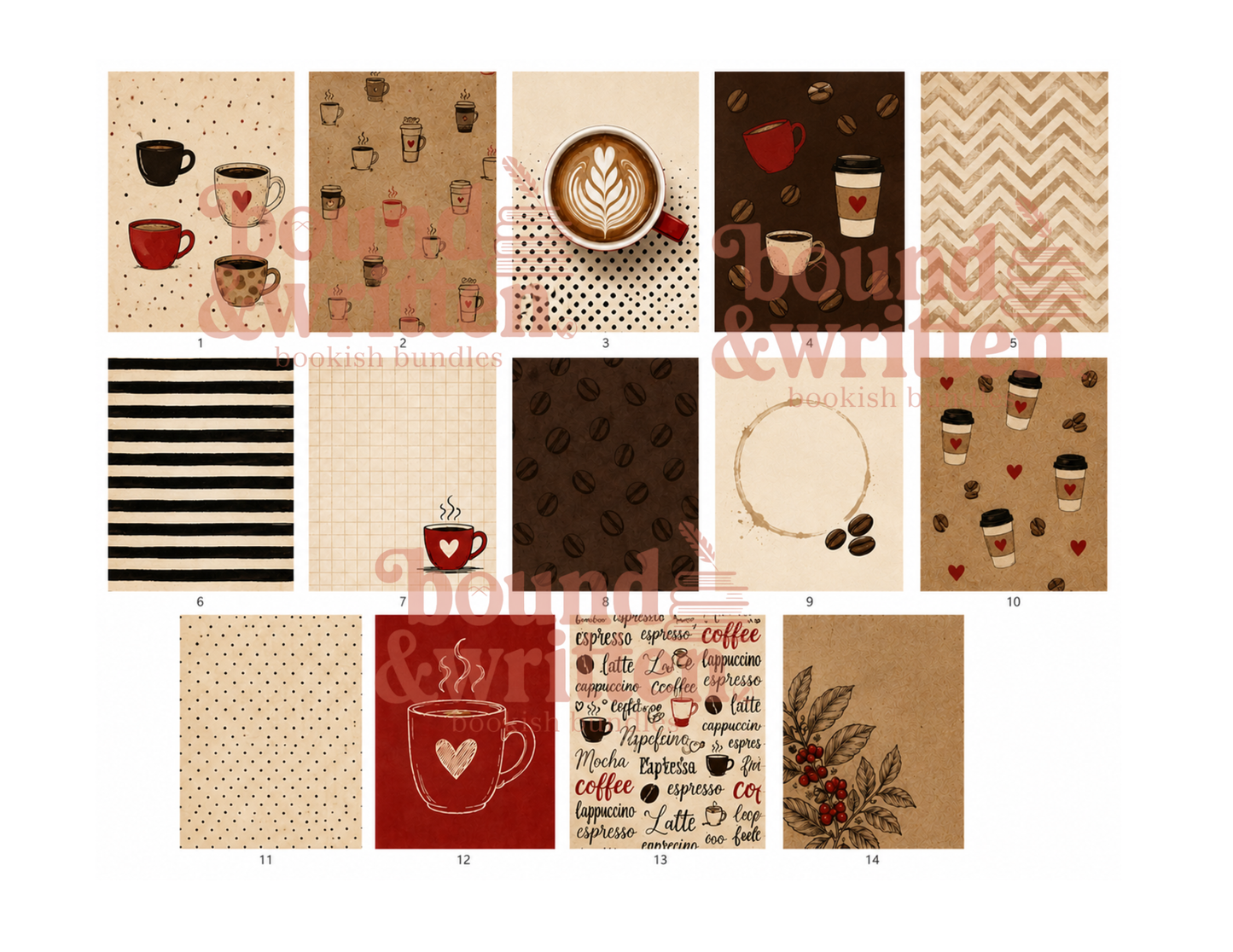 Coffee House Themed Paper Pack