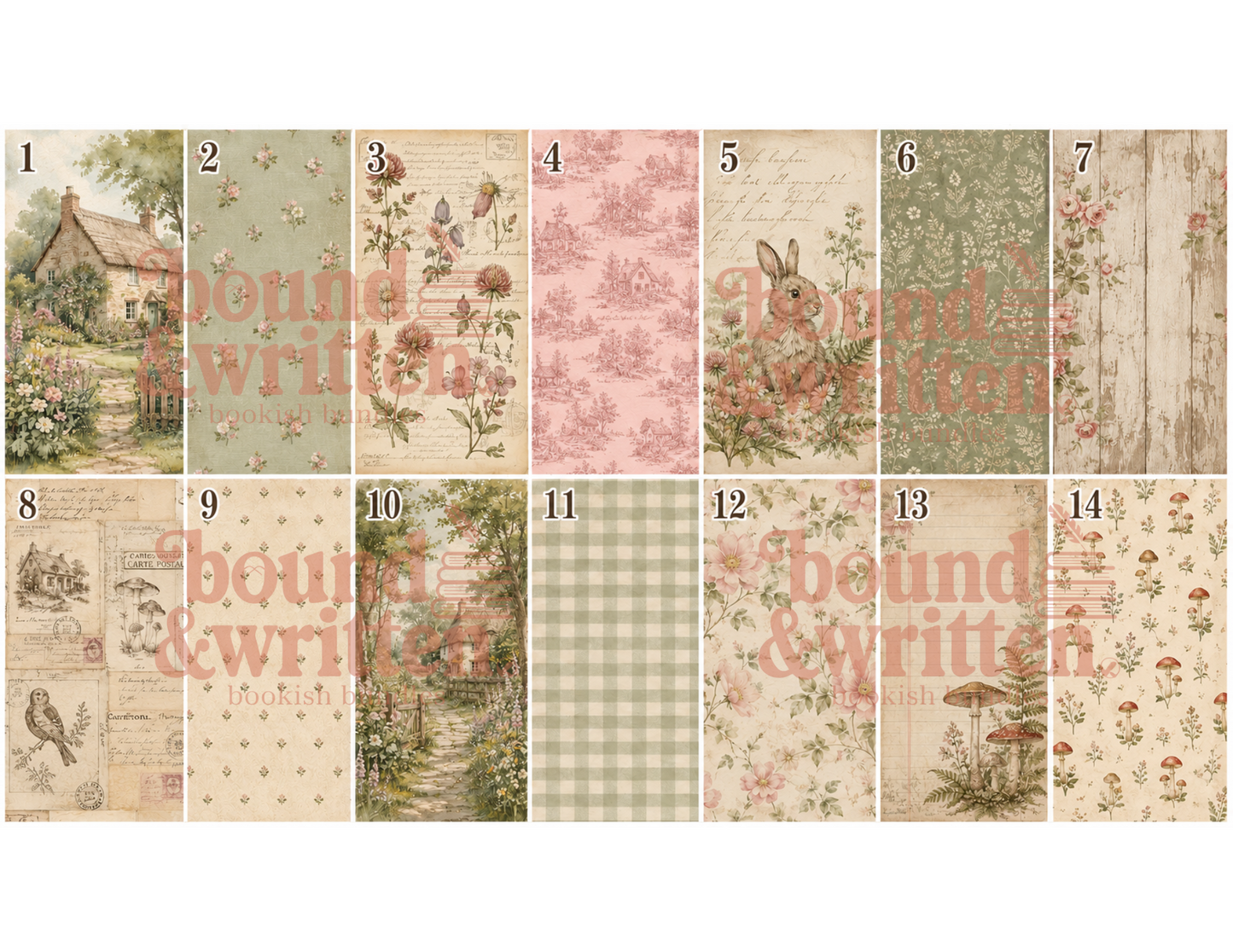Country Cottage Themed Paper Pack