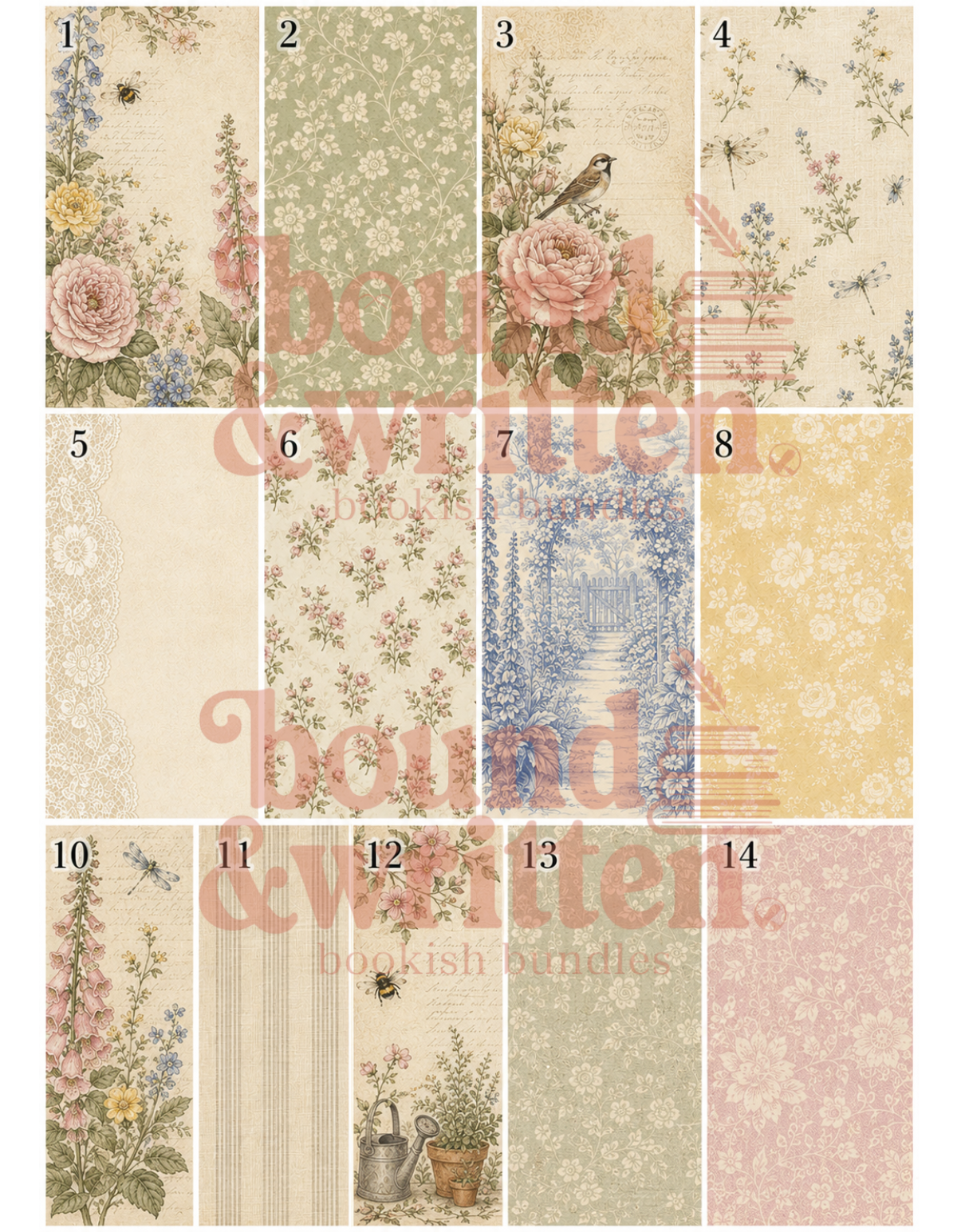 English Garden Themed Paper Pack
