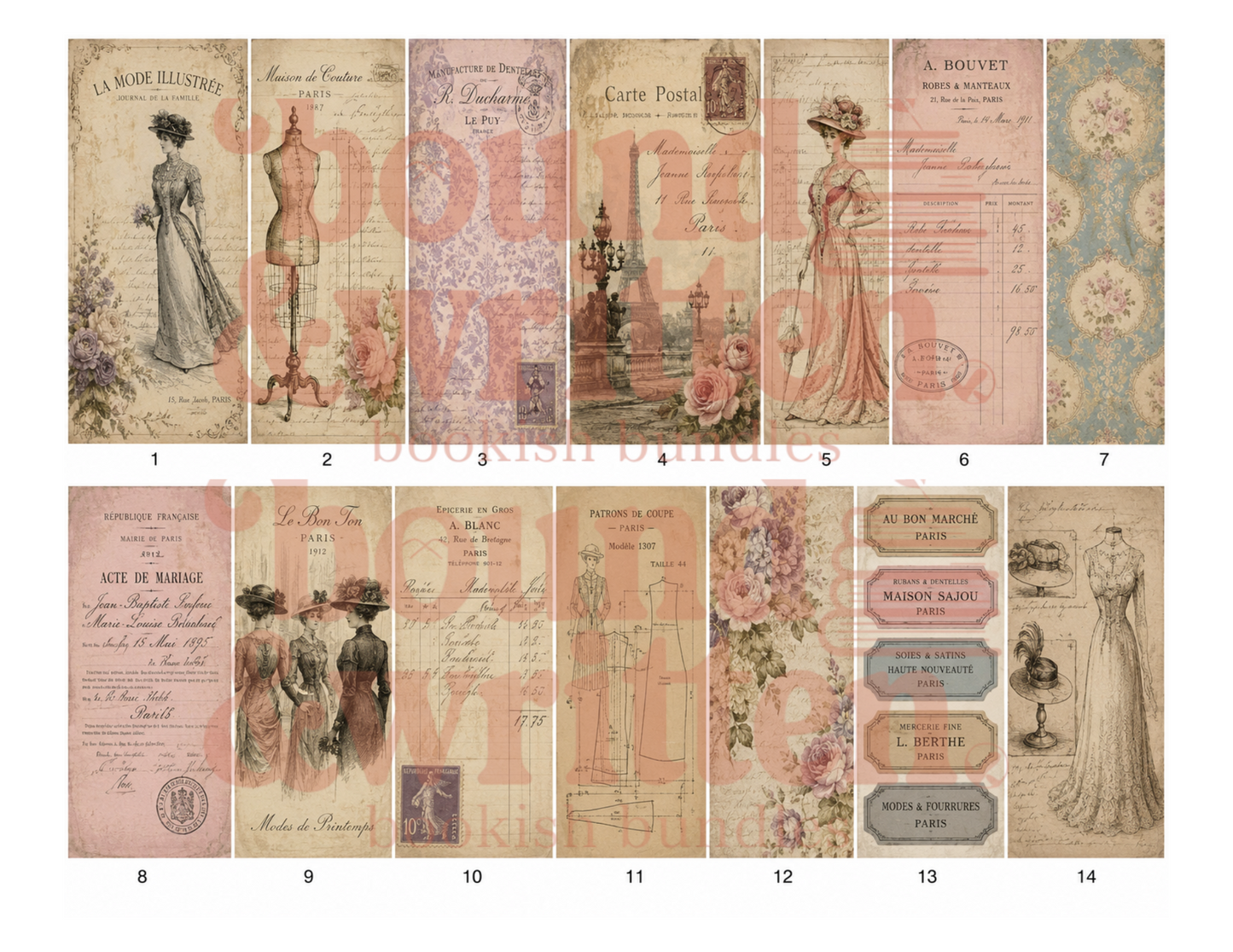 Vintage Fashion Themed Paper Pack
