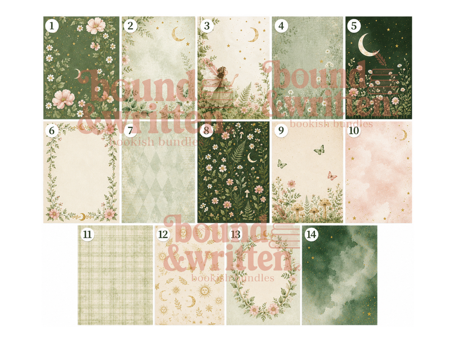 Floral Fantasy Themed Paper Pack
