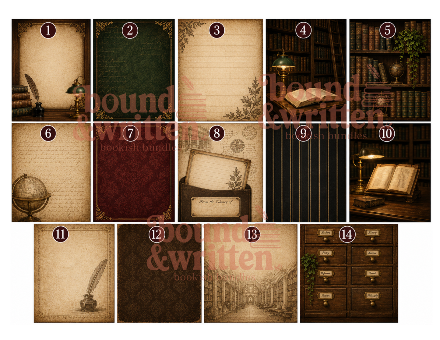 Library Themed Paper Pack