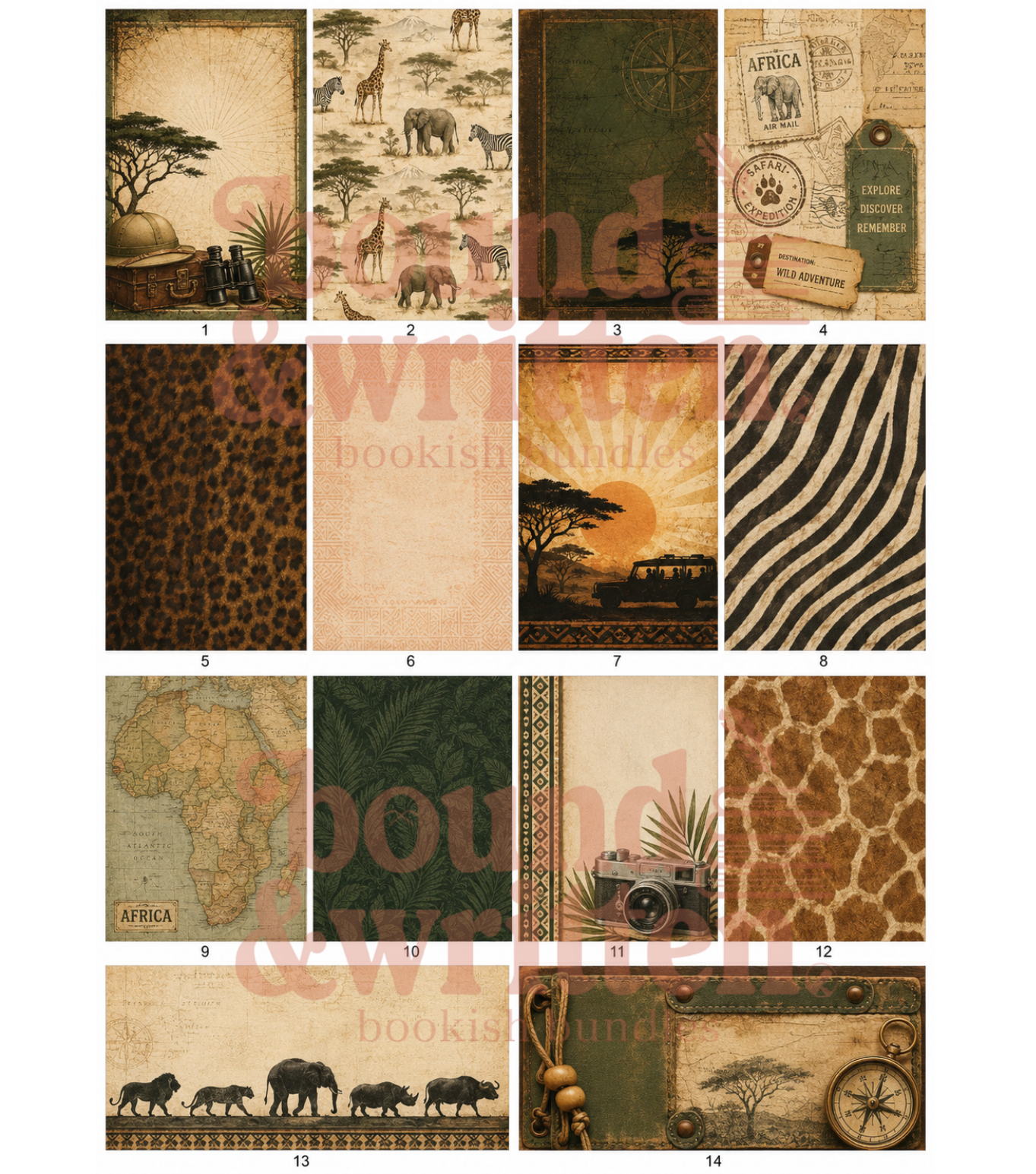 Safari Expedition Themed Paper Pack