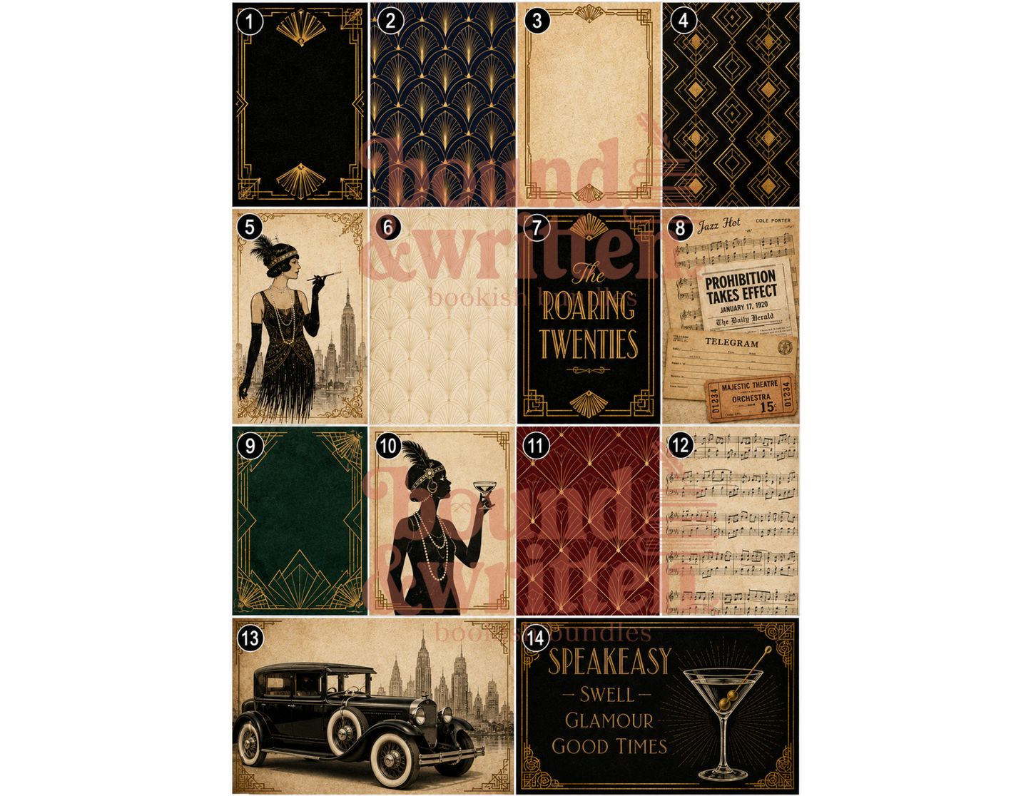 Roaring Twenties Themed Paper Pack