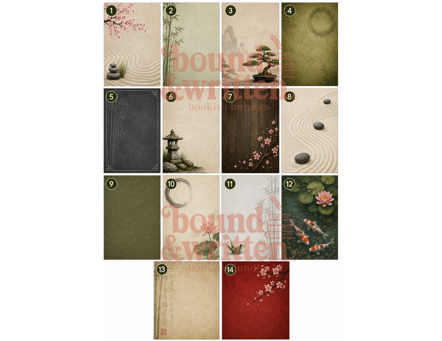 Zen Garden Themed Paper Pack