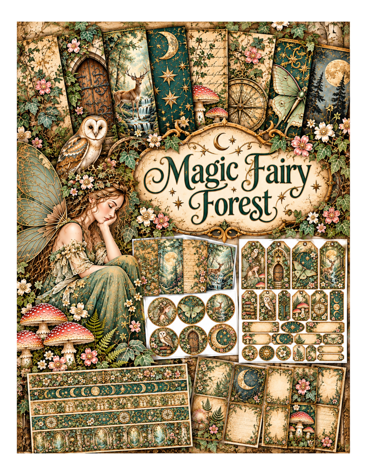 Magic Fairy Forest Themed Paper Pack