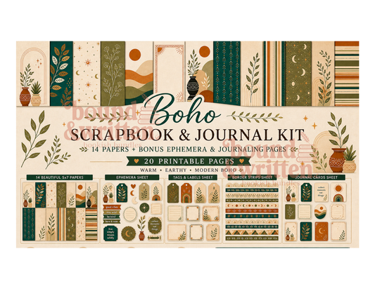 Boho Themed Paper Pack