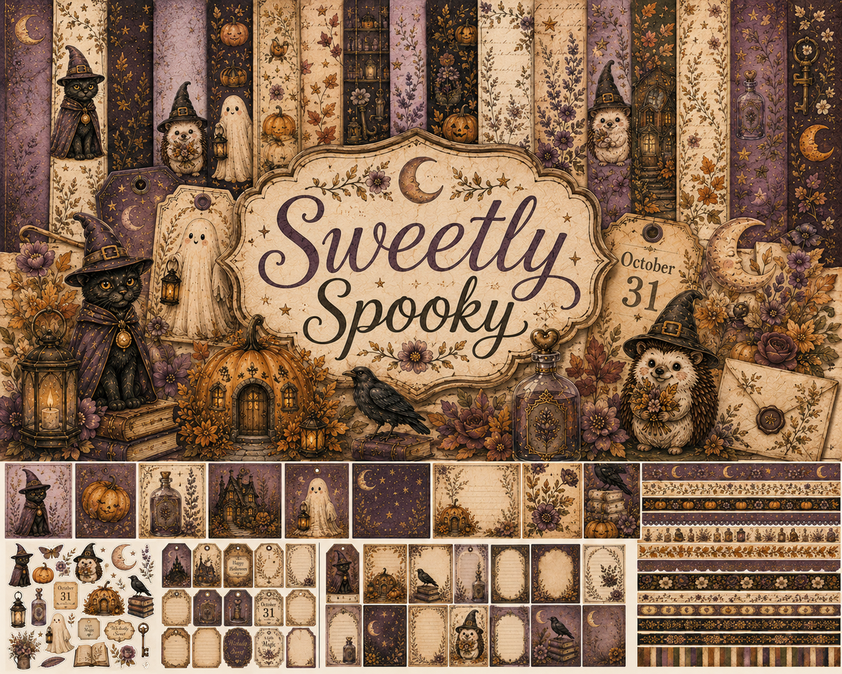 Sweetly Spooky Themed Paper Pack