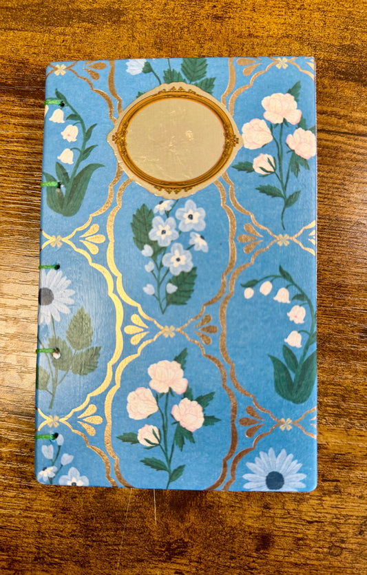 Handmade A6 Journal - Blue Floral