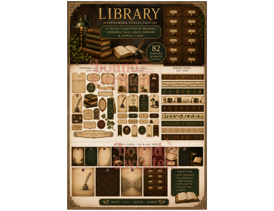 Library Themed Paper Pack