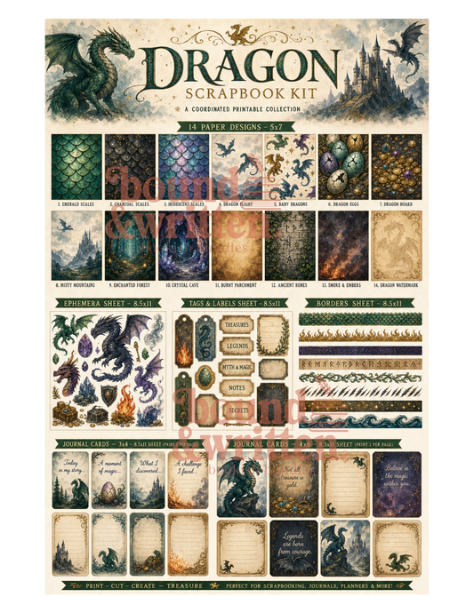 Dragon Themed Paper Pack