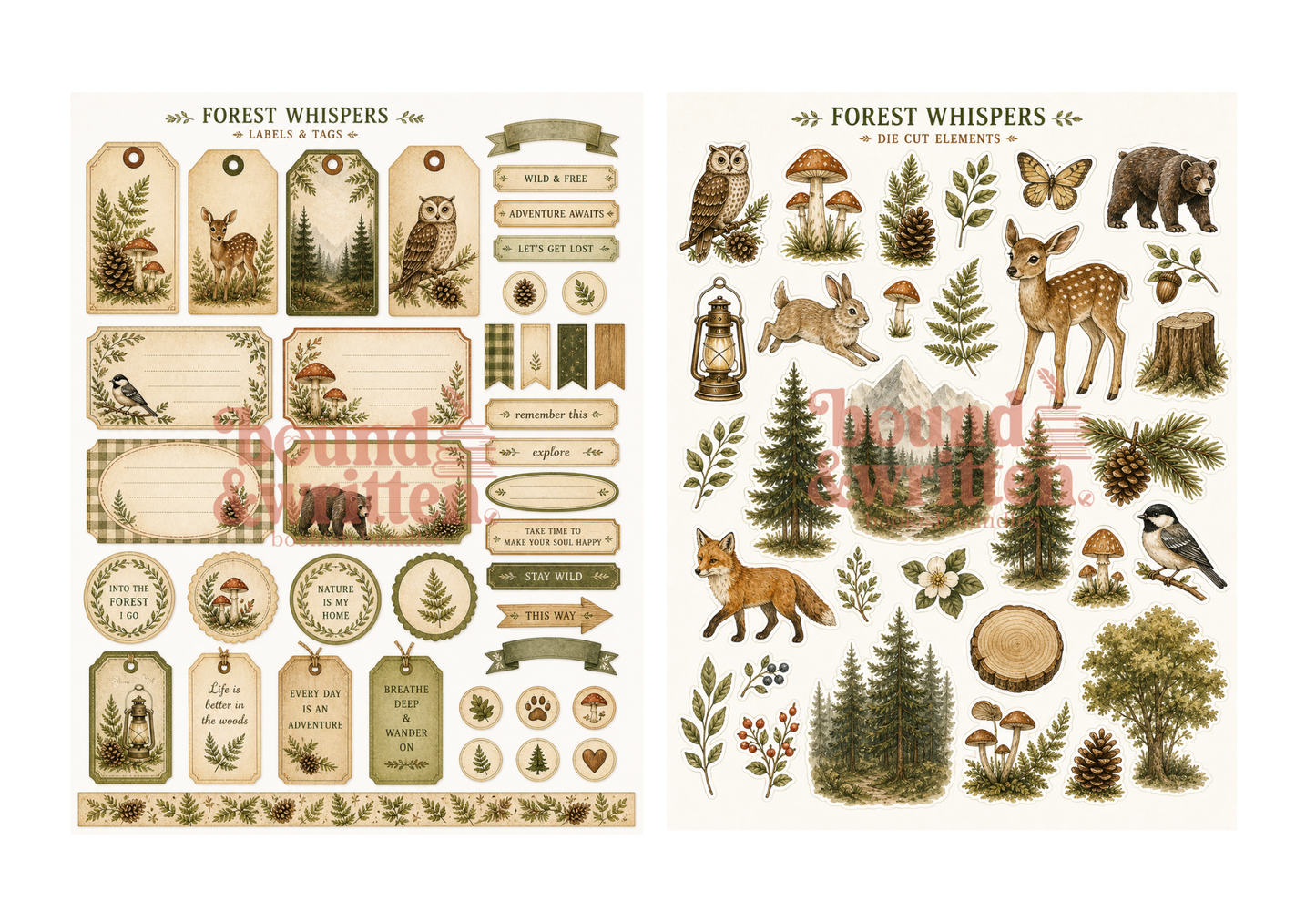 Forest Whispers Themed Paper Pack