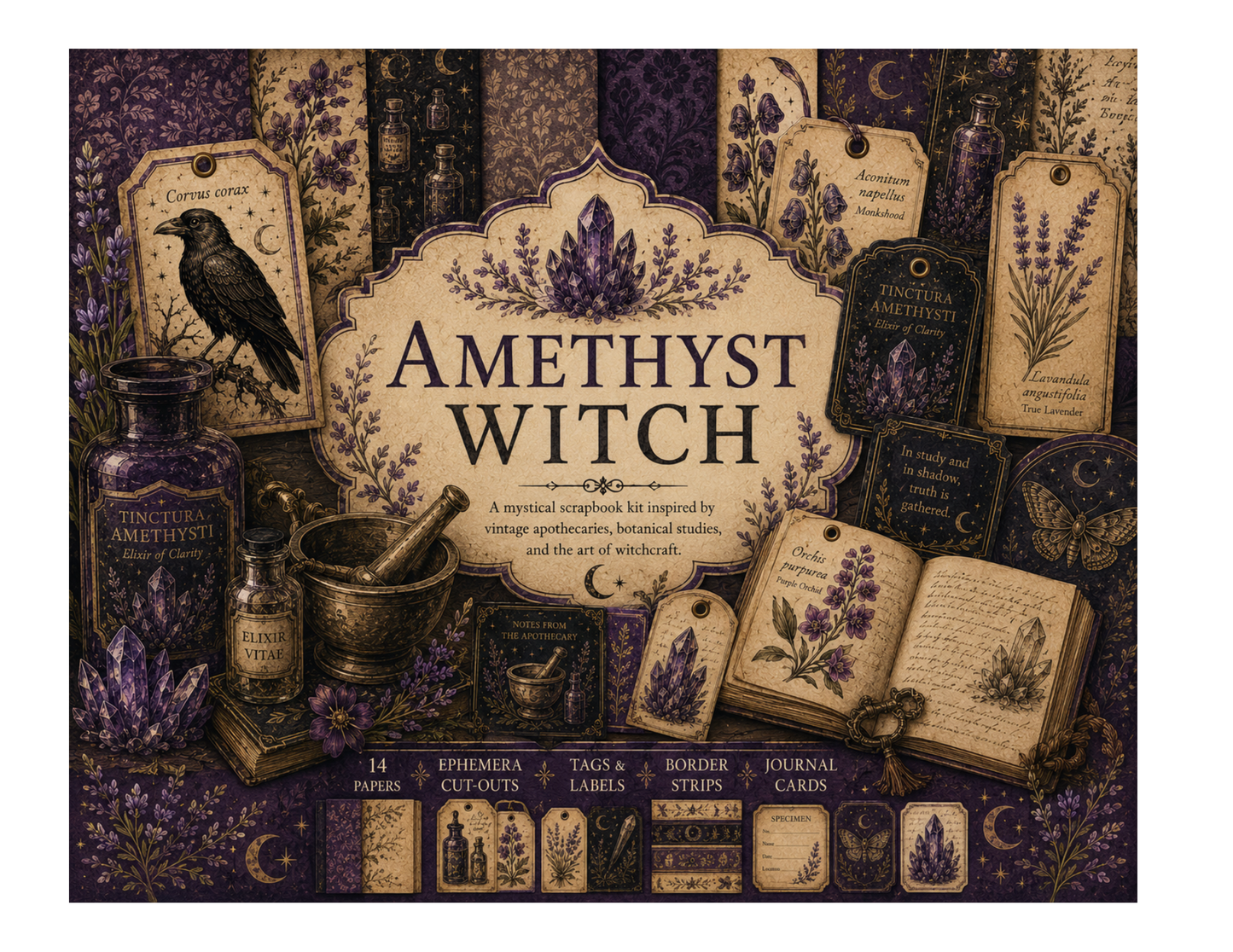 Witchy Themed Paper Collection B