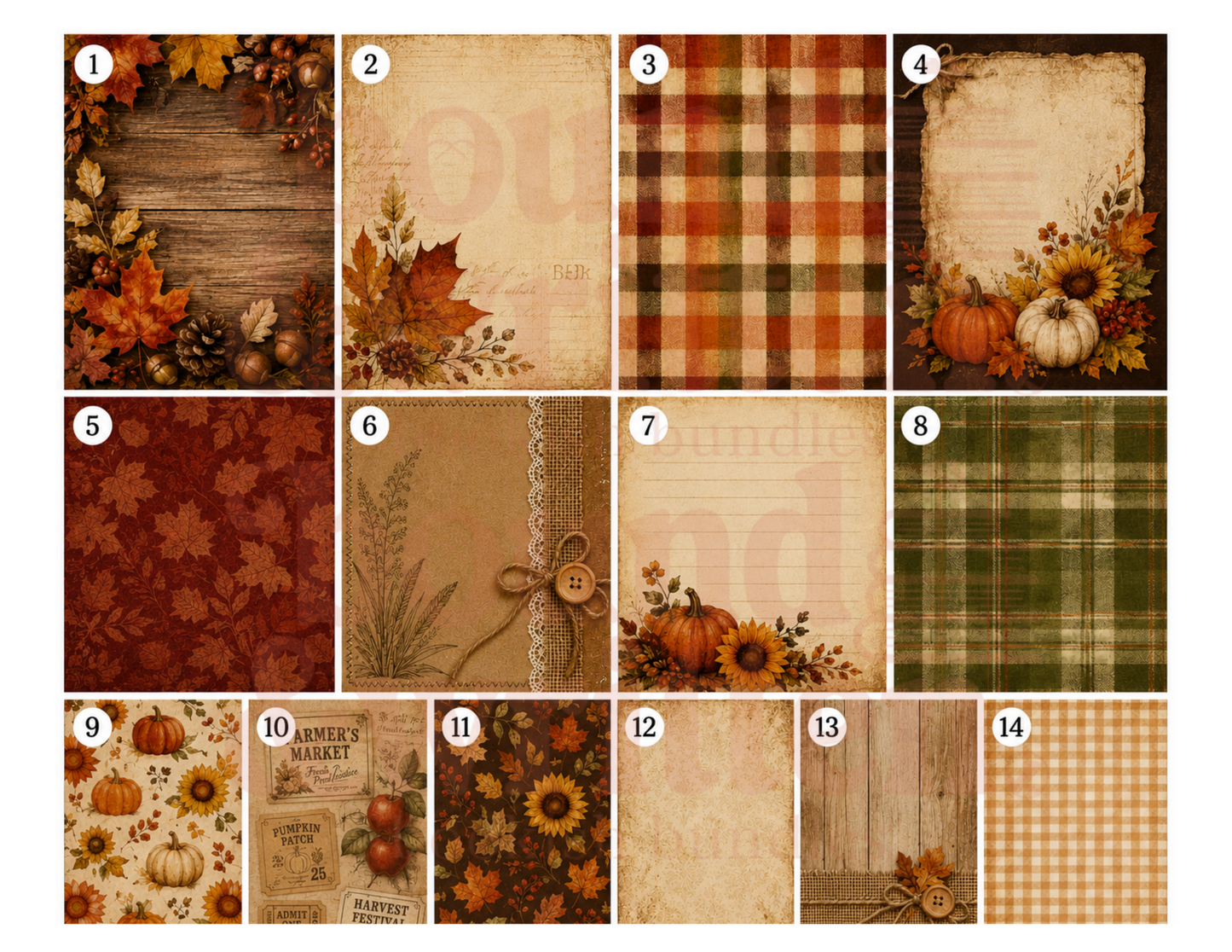 Shades of Autumn Themed Paper Pack
