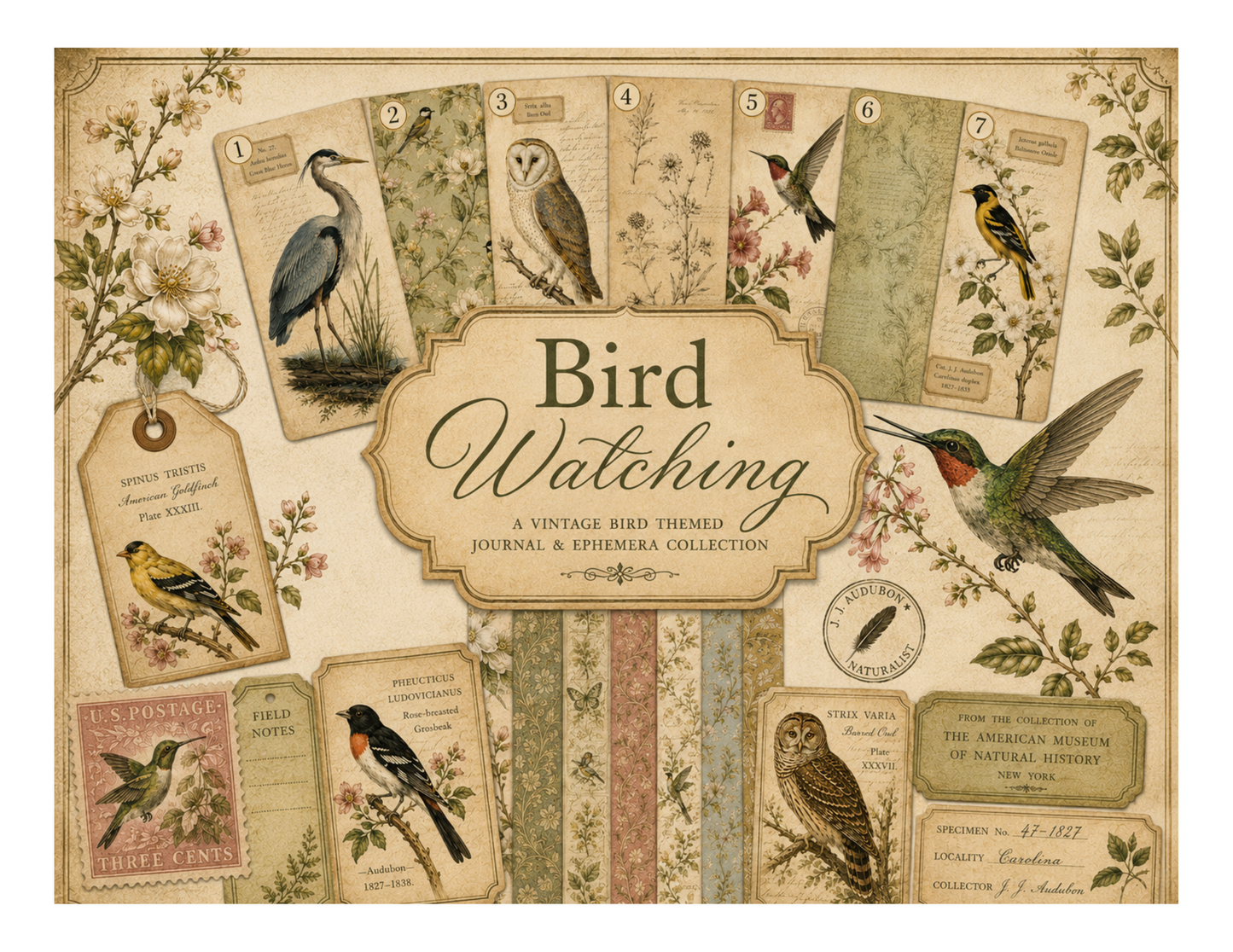 Bird Watching Themed Paper Pack