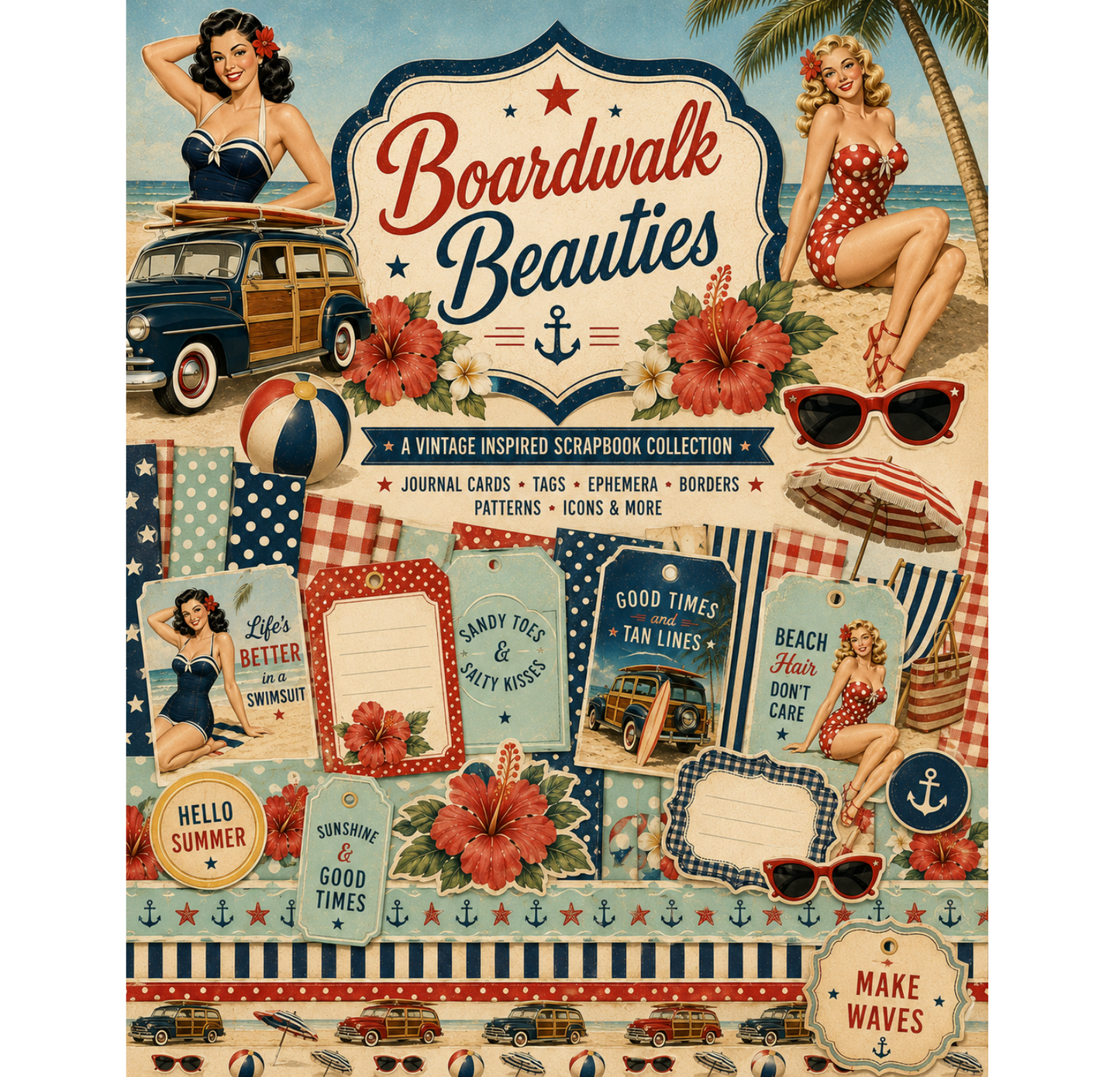 Boardwalk Beauties Themed Paper Pack