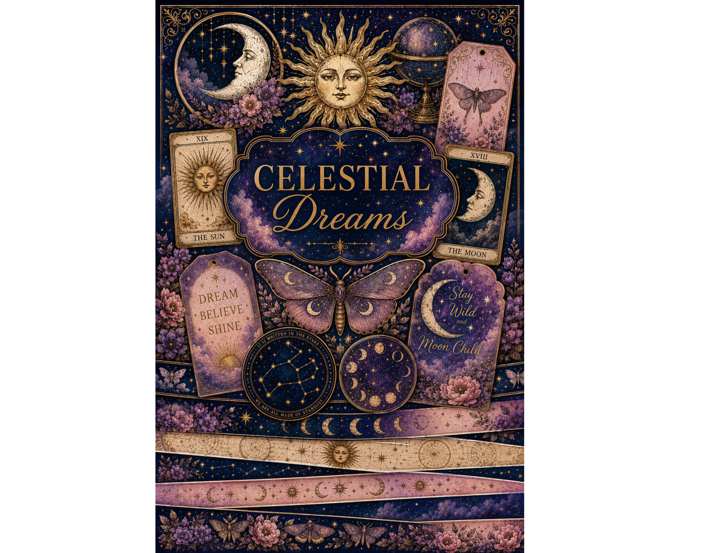 Celestial Dreams Themed Paper Pack