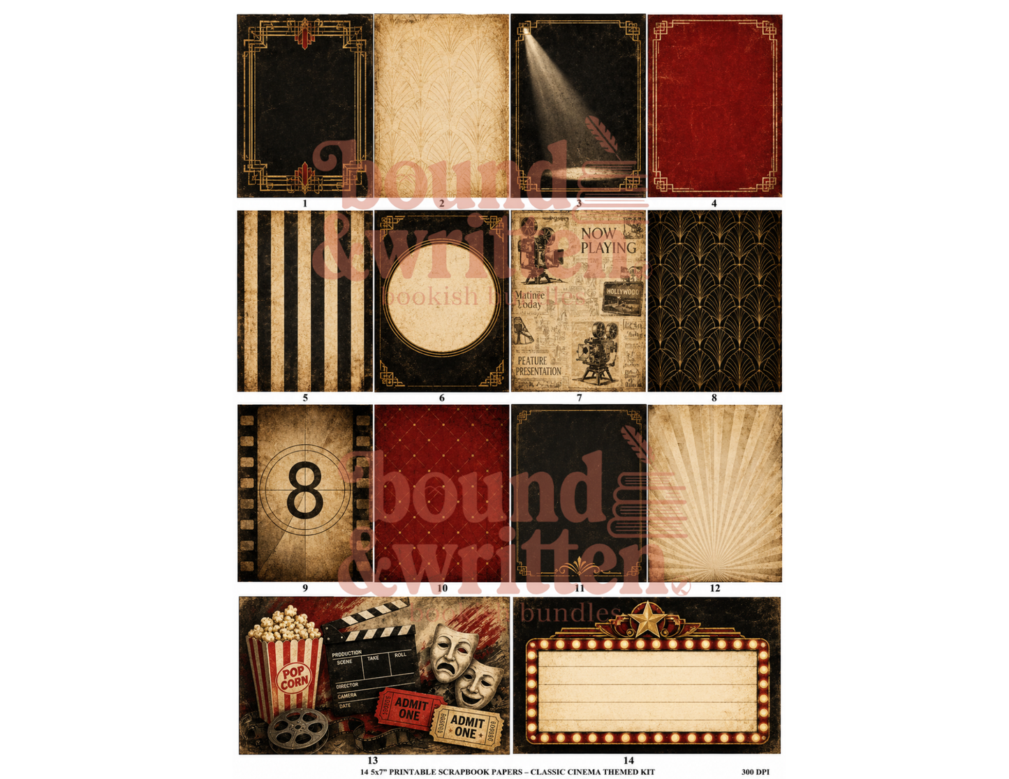 Classic Cinema Themed Paper Pack