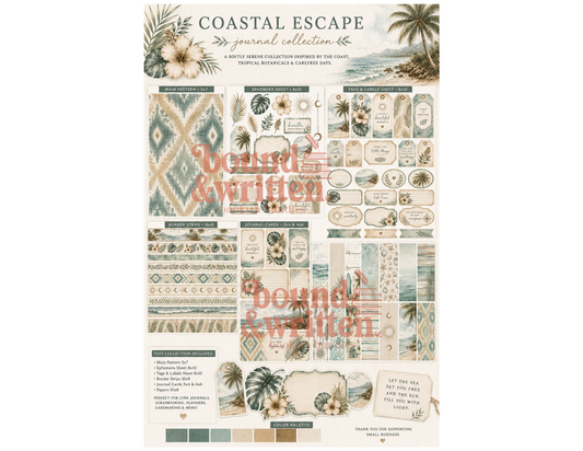 Coastal Escape Themed Paper Pack