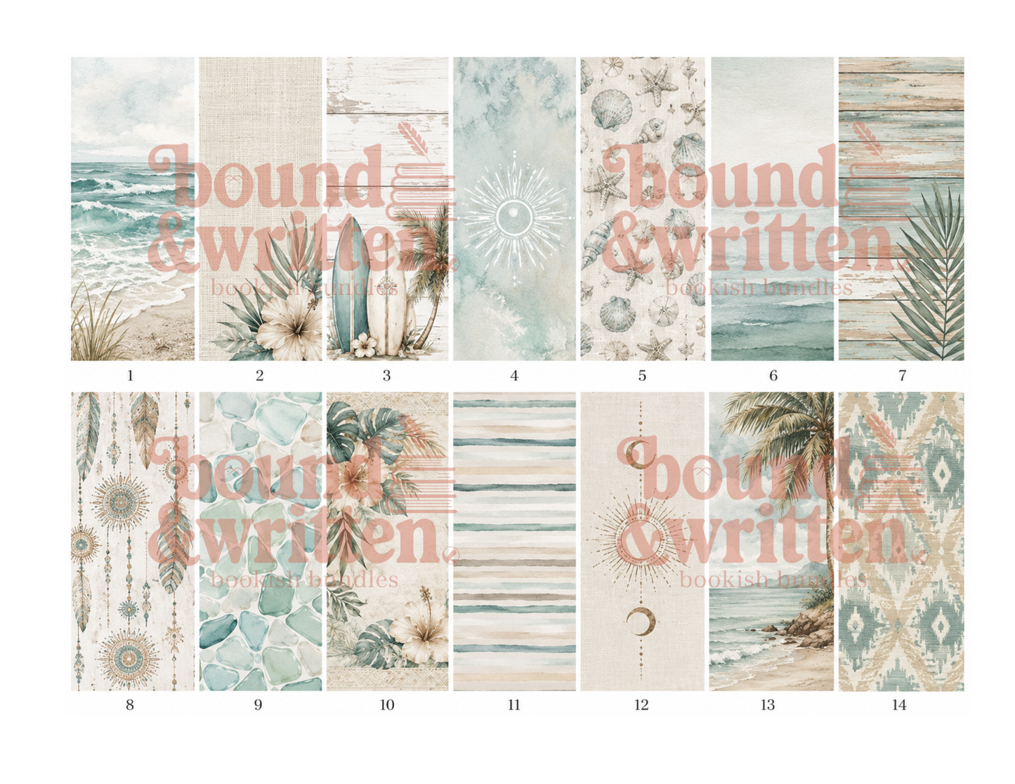 Coastal Escape Themed Paper Pack