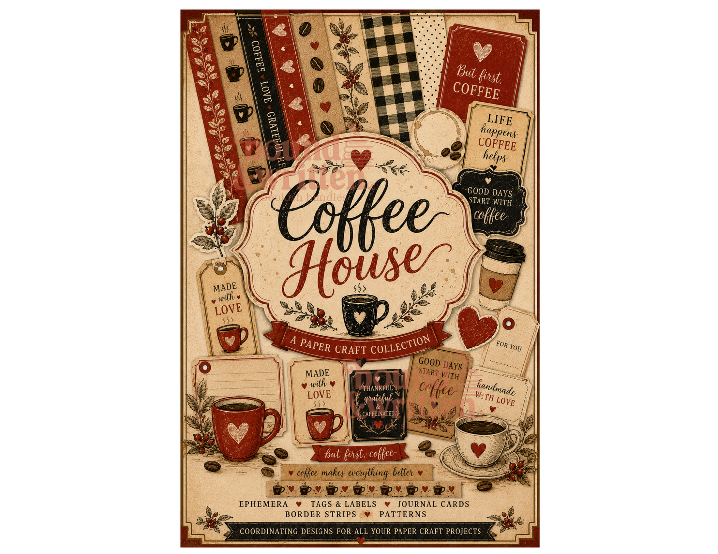 Coffee House Themed Paper Pack