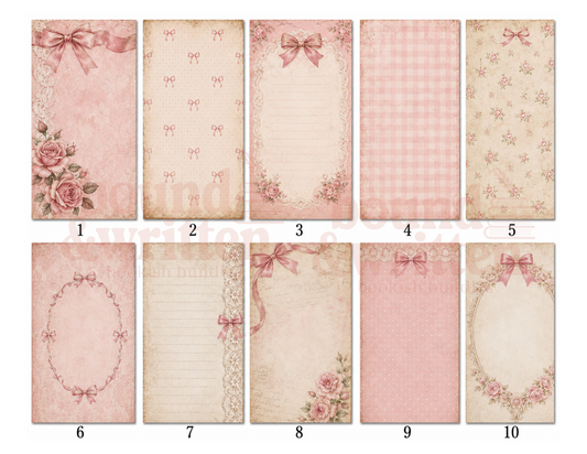 Adhesive Background Papers - Coquette