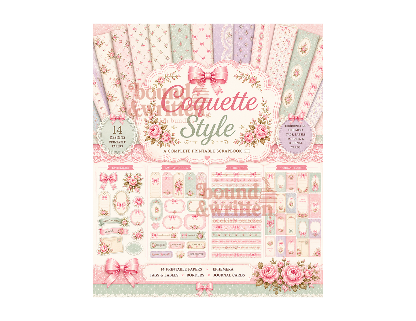 Coquette Style Themed Paper Pack
