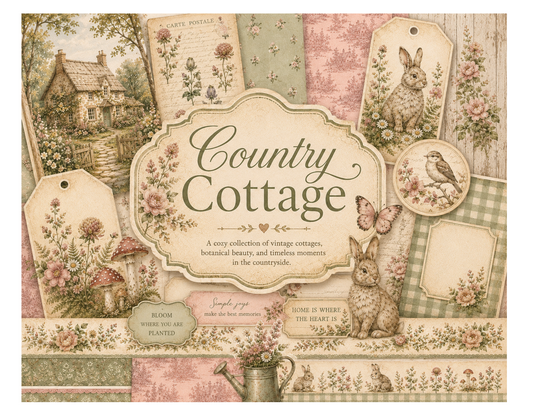Country Cottage Themed Paper Pack