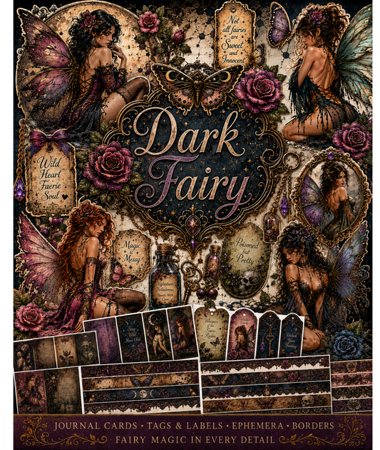 Dark Fairy Themed Paper Pack