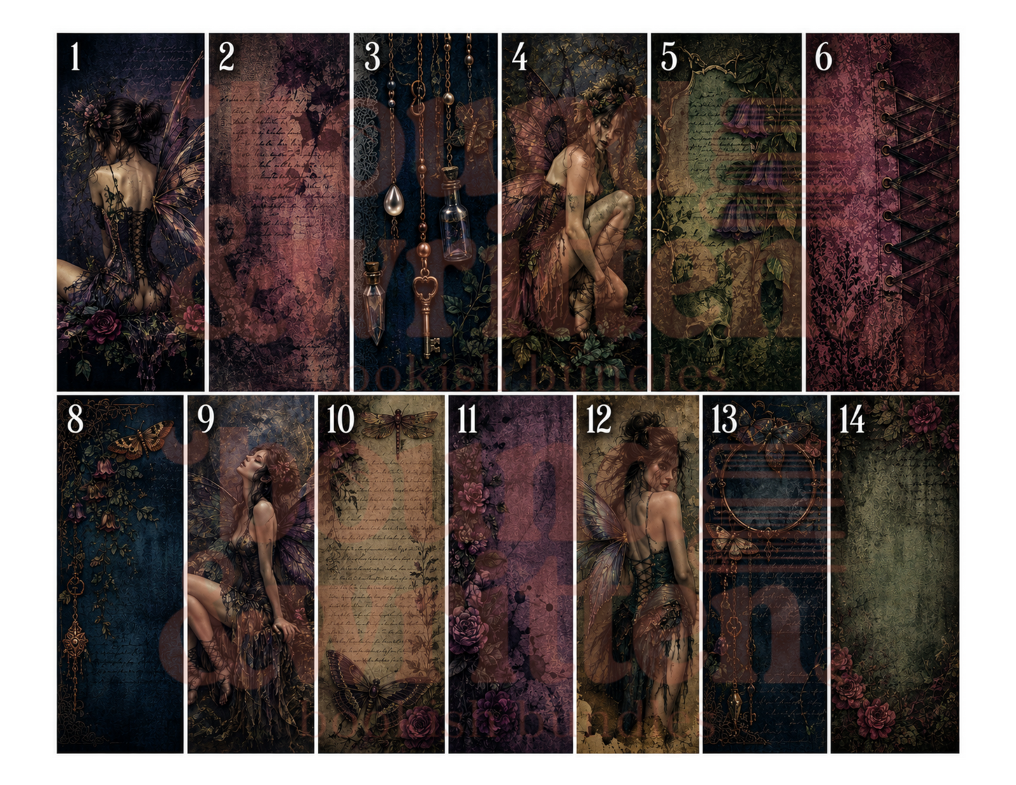 Dark Fairy Themed Paper Pack