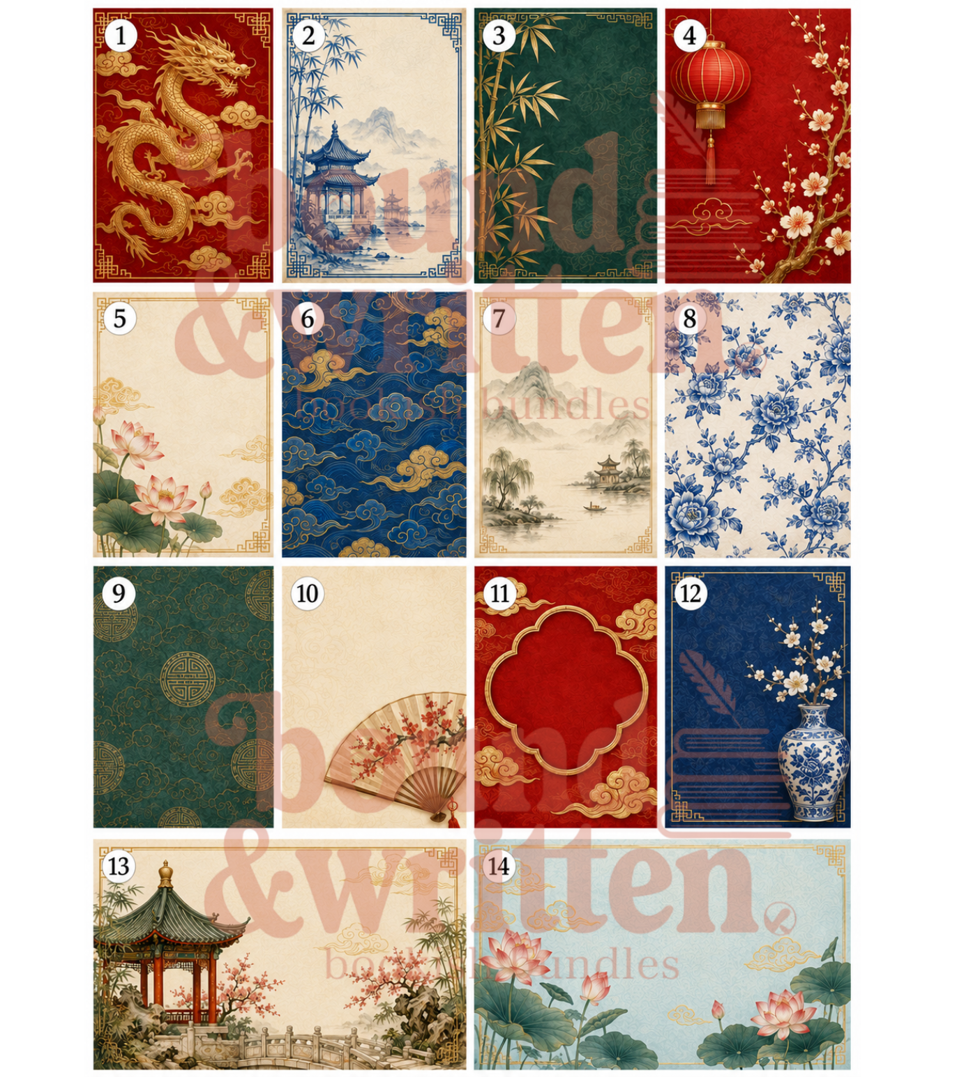 Eastern Elegance Themed Paper Pack