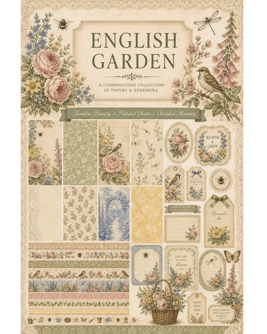 English Garden Themed Paper Pack