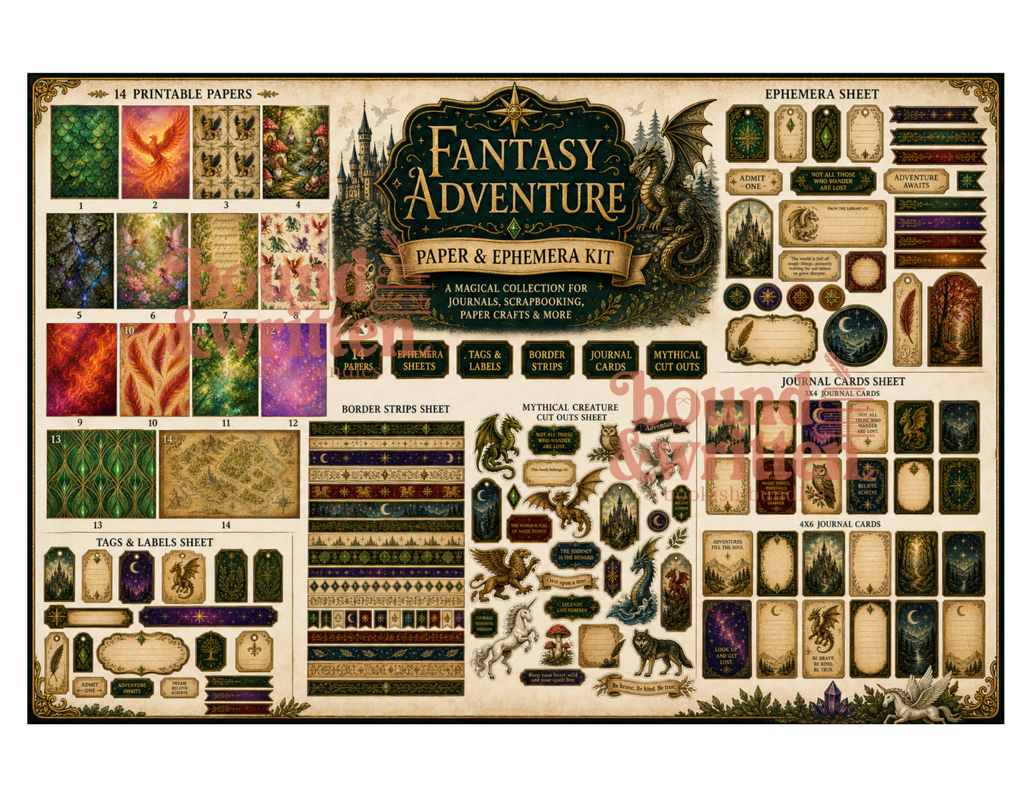 Fantasy Adventure Themed Paper Pack