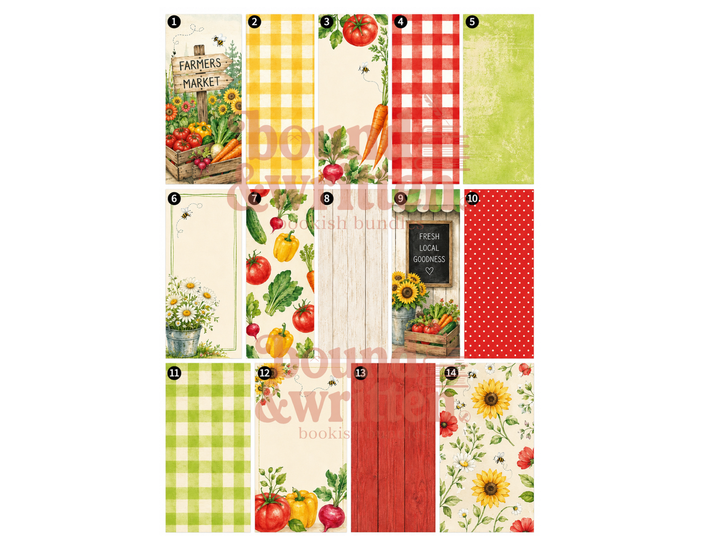 Farmers Market Themed Paper Pack