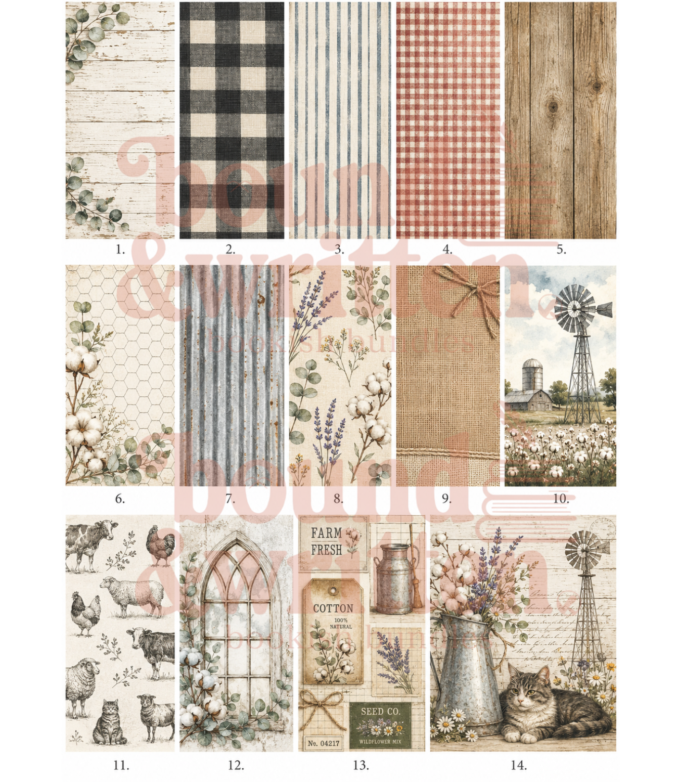 Farmhouse Charm Themed Paper Pack