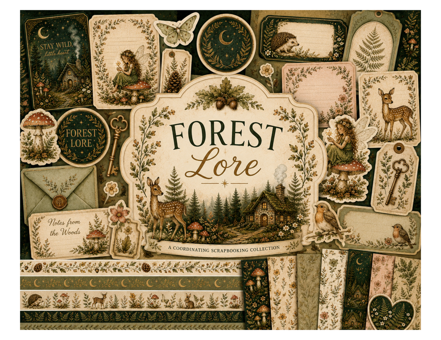 Forest Lore Themed Paper Pack