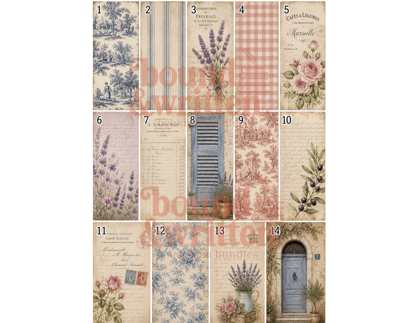 French Countryside Themed Paper Pack