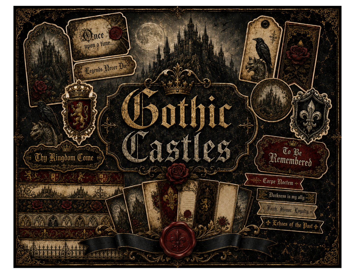 Gothic Castle Themed Paper Pack