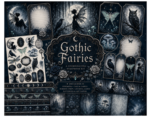 Gothic Fairies Themed Paper Pack