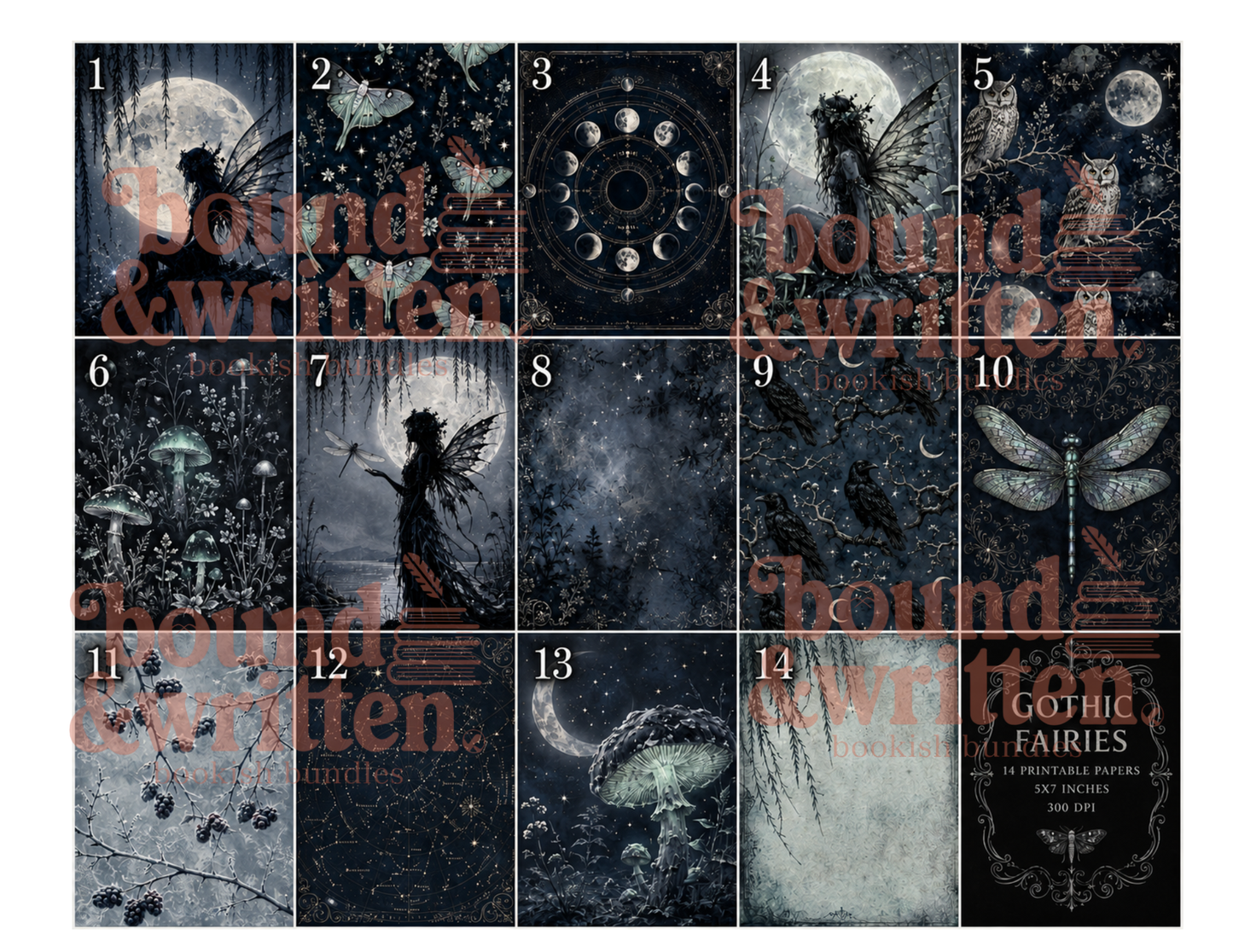 Gothic Fairies Themed Paper Pack