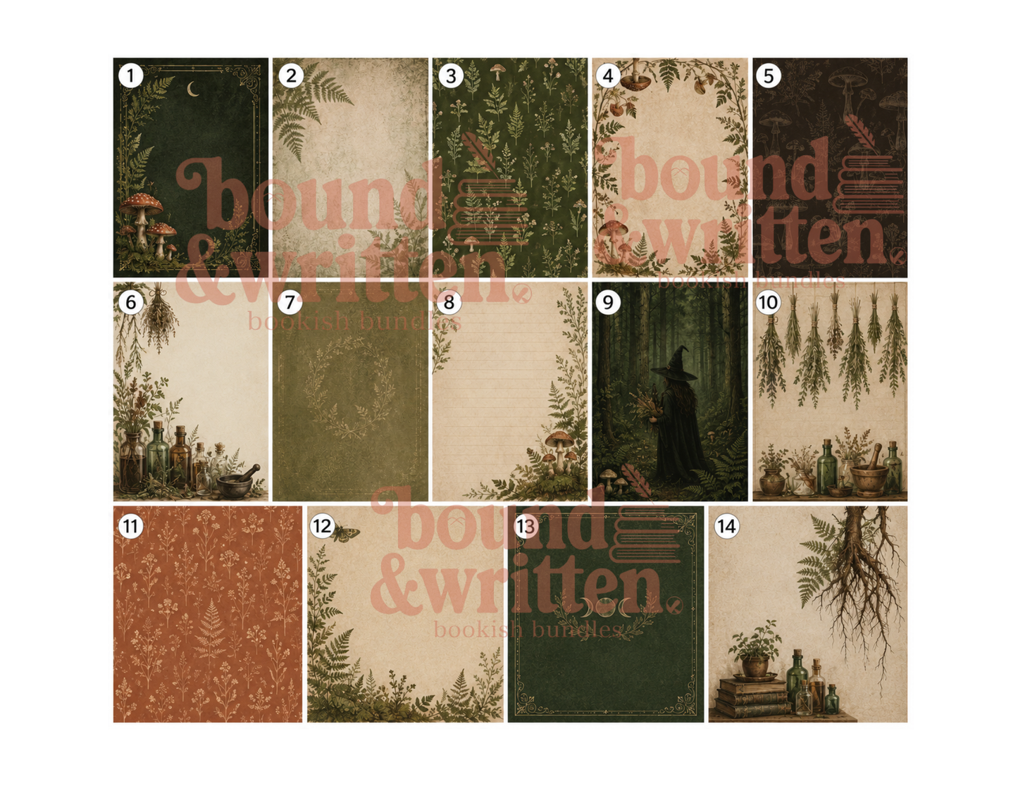 Green Witch Themed Paper Pack