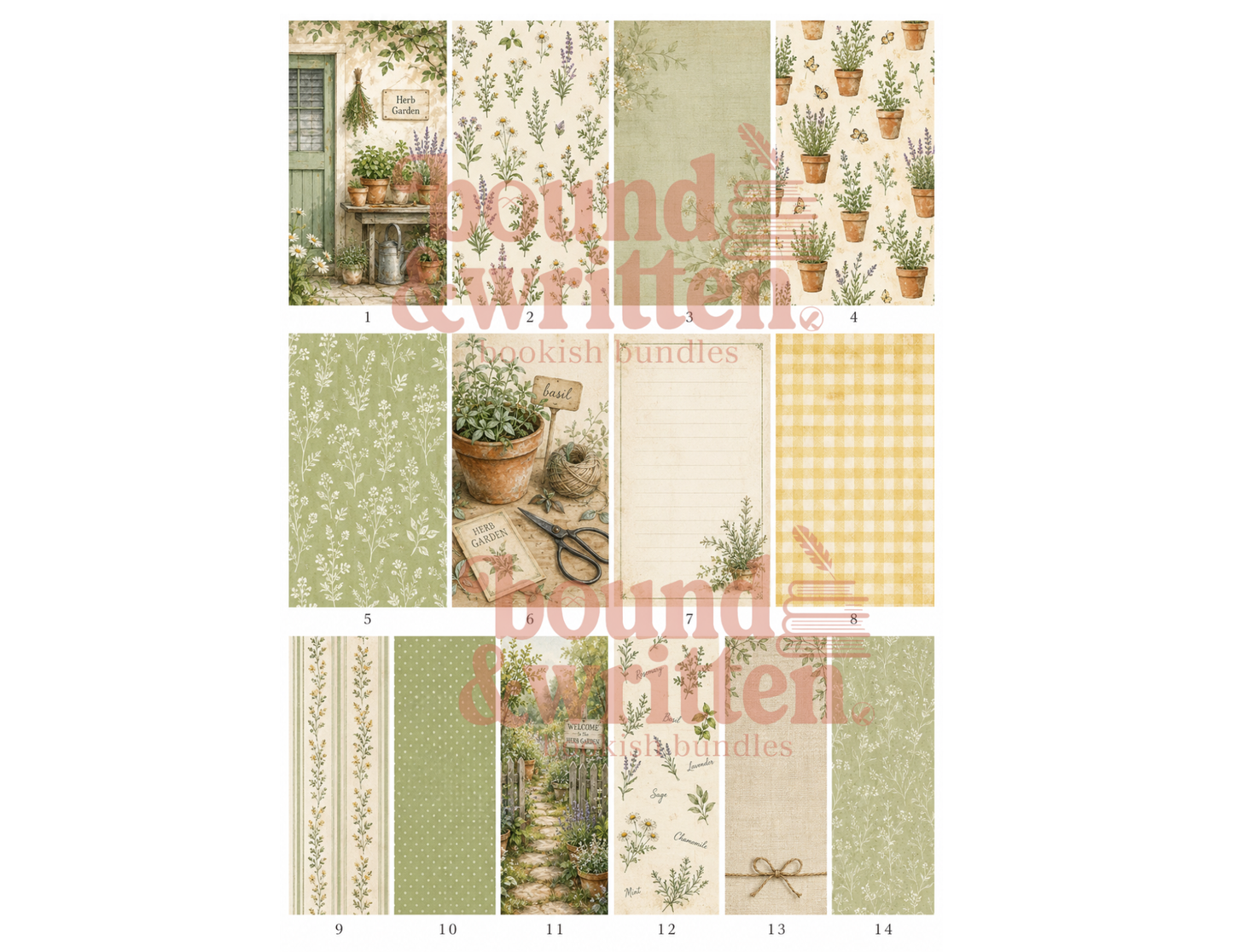 Herb Garden Themed Paper Pack