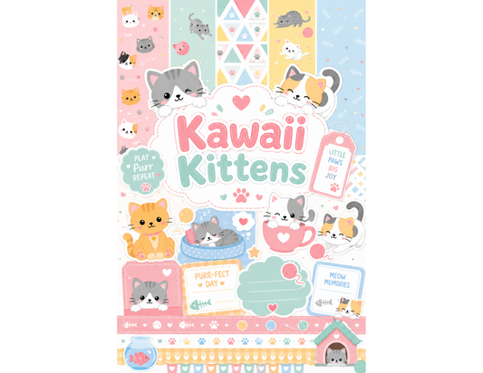Kawaii Kittens Themed Paper Pack