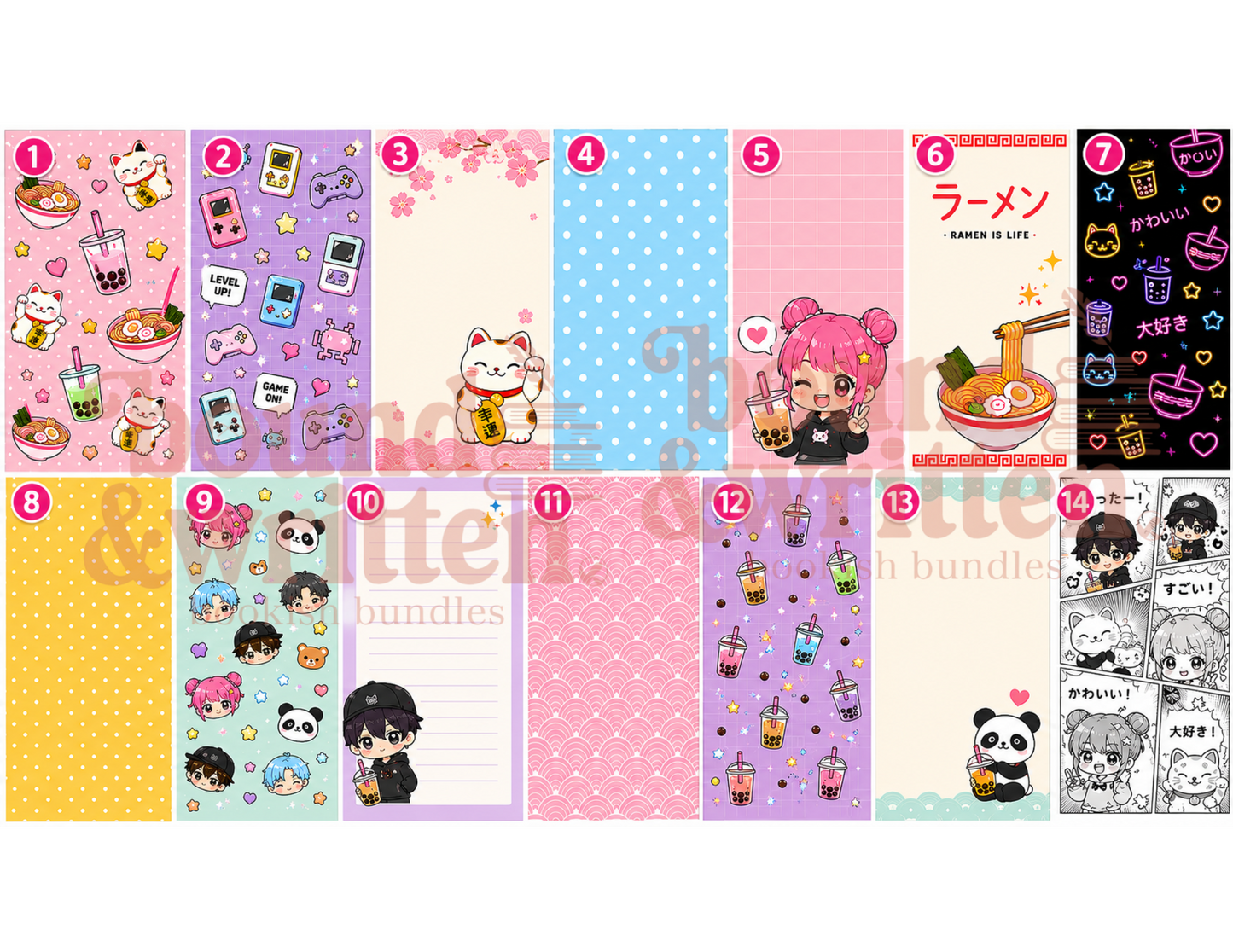 Kawaii Style Themed Paper Pack