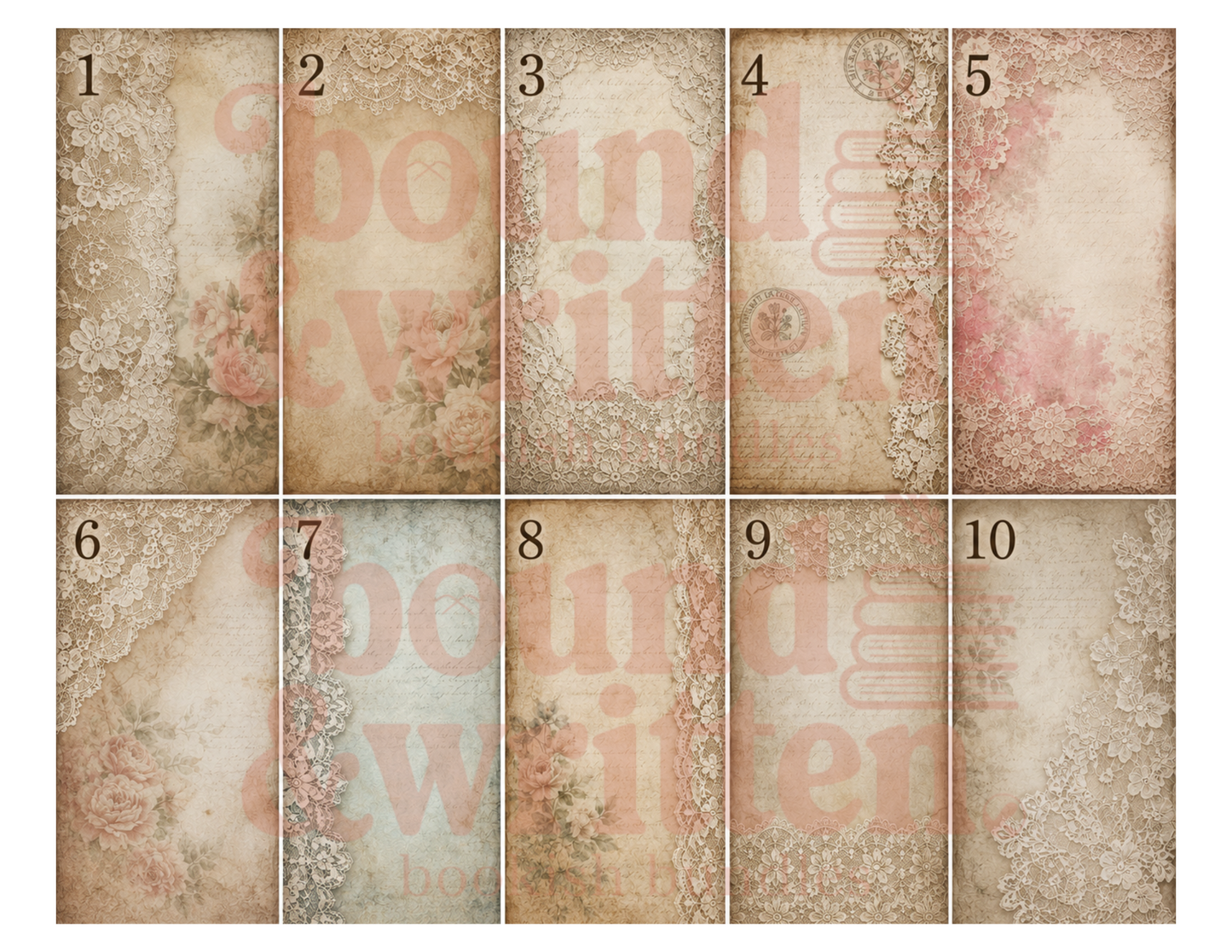 Adhesive Background Papers - Lace