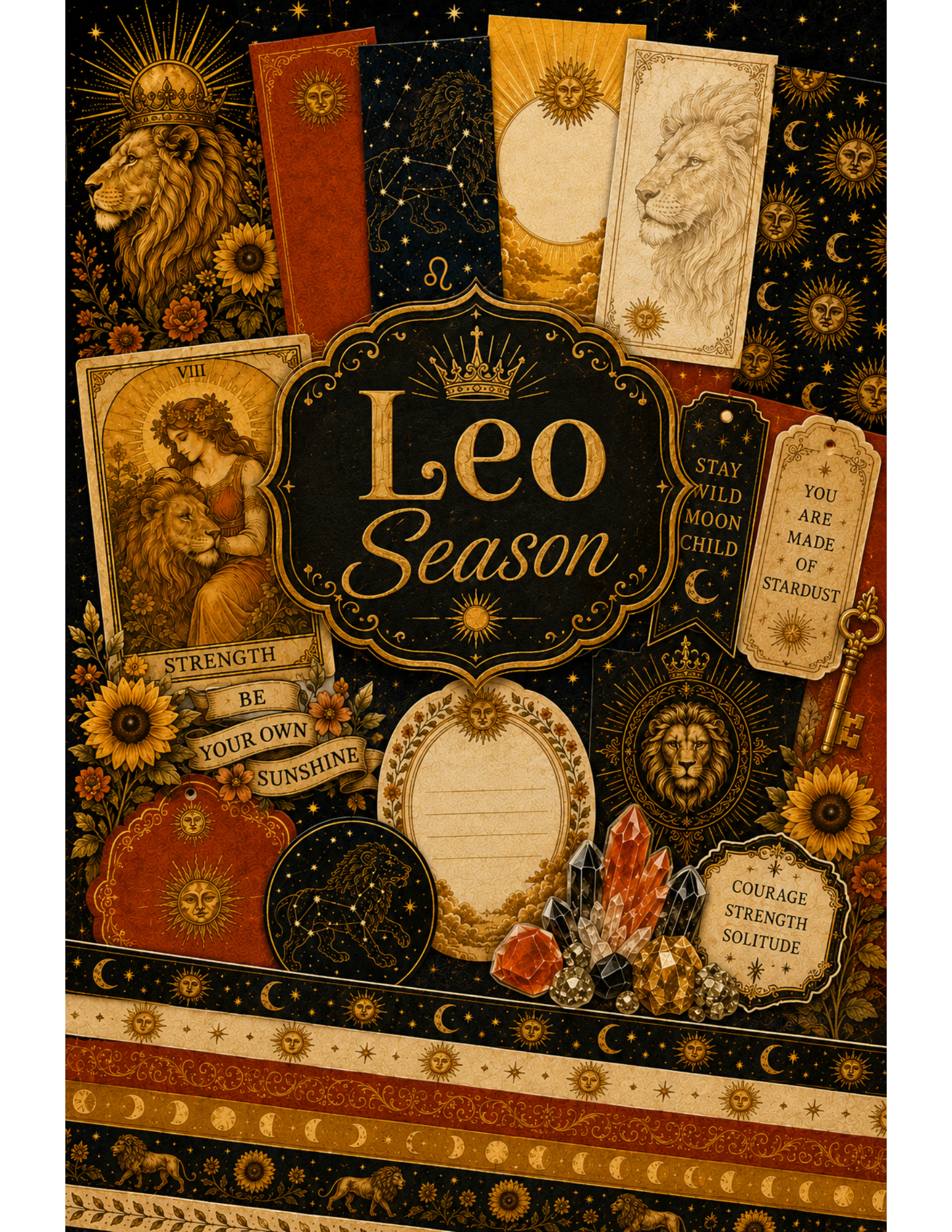 Leo Season Themed Paper Pack