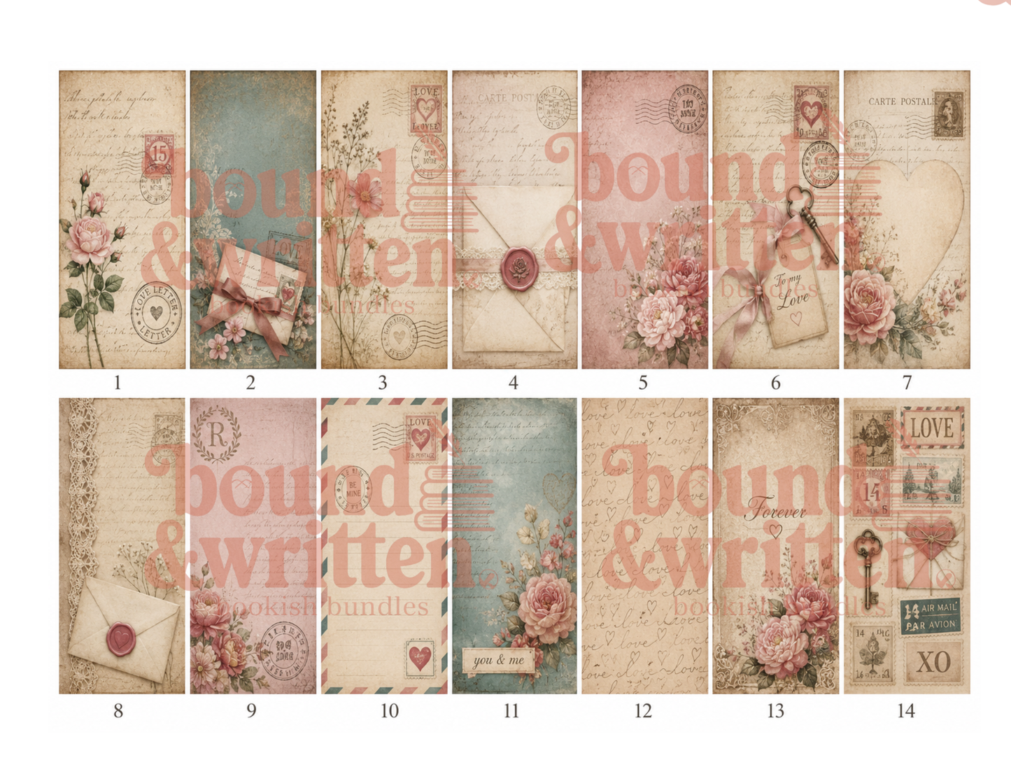 Love Letters Themed Paper Pack
